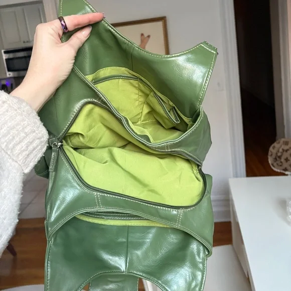 St. John’s Bay Y2K Sage Green Studded Shoulder Bag - Picture 8 of 8